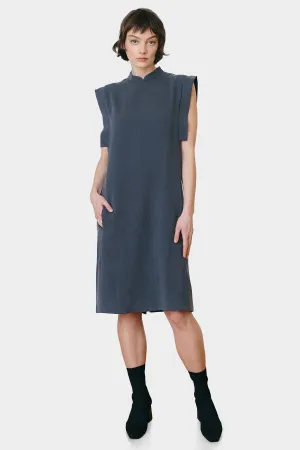 Linear Cheongsam Dress - Slate Gray (US 4, 8)