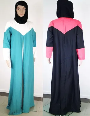 Linen Kaftan Women Islamic Abaya Jilbab Long Sleeve HSZ10002 (S ML)