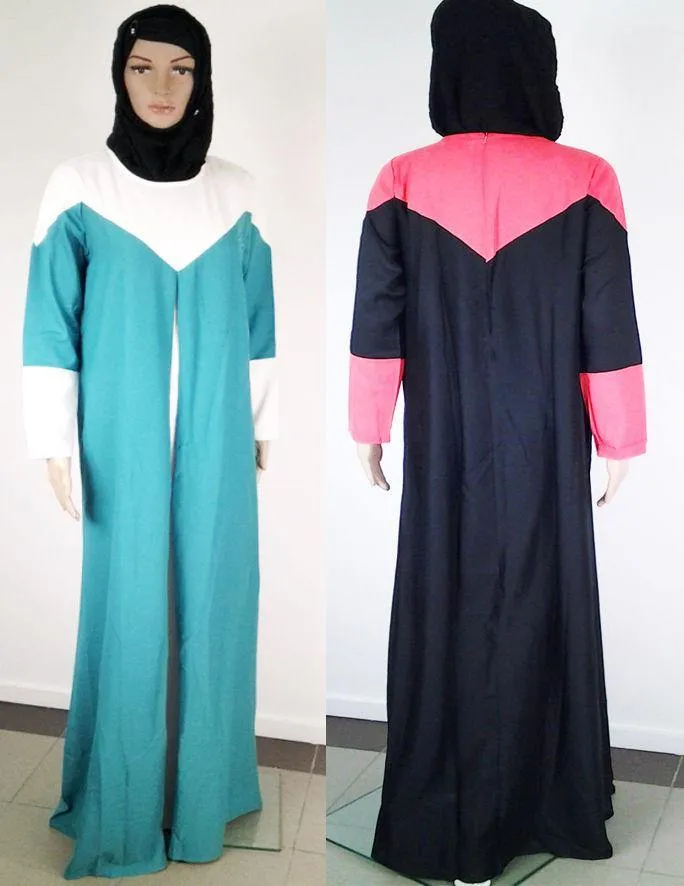 Linen Kaftan Women Islamic Abaya Jilbab Long Sleeve HSZ10002 (S ML)