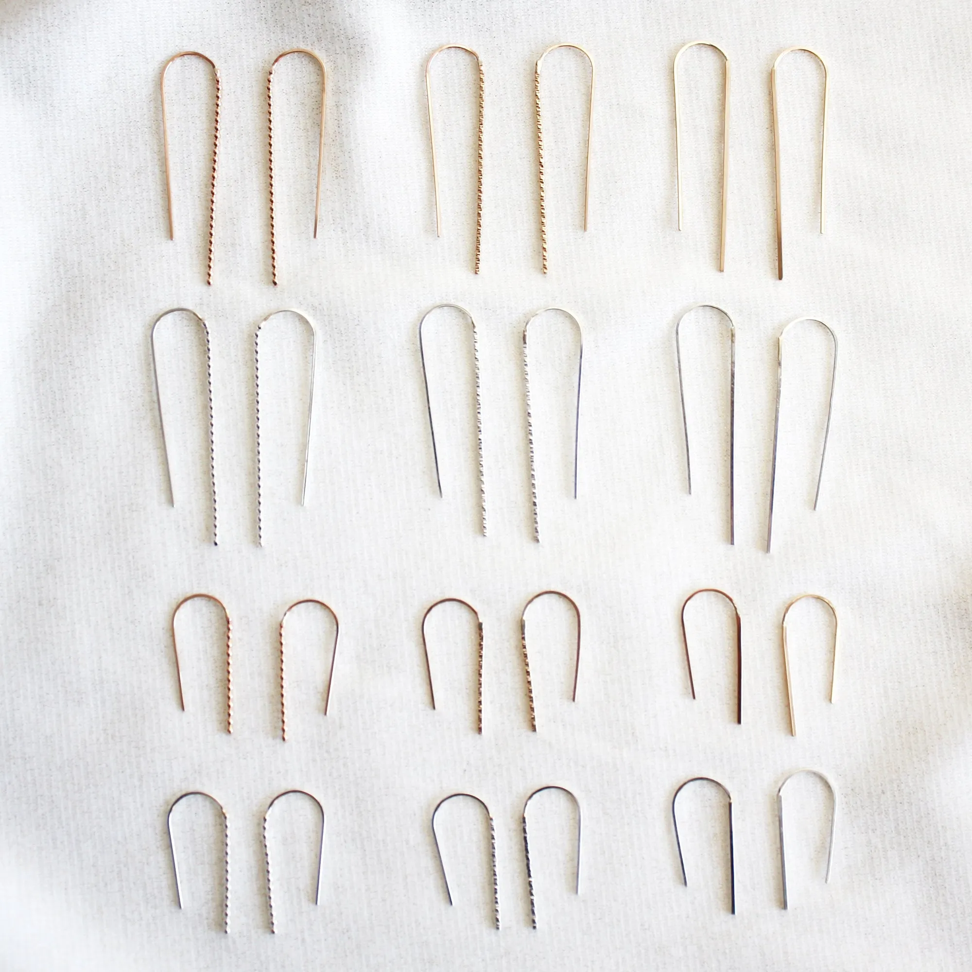 Long Arc Threader Earrings