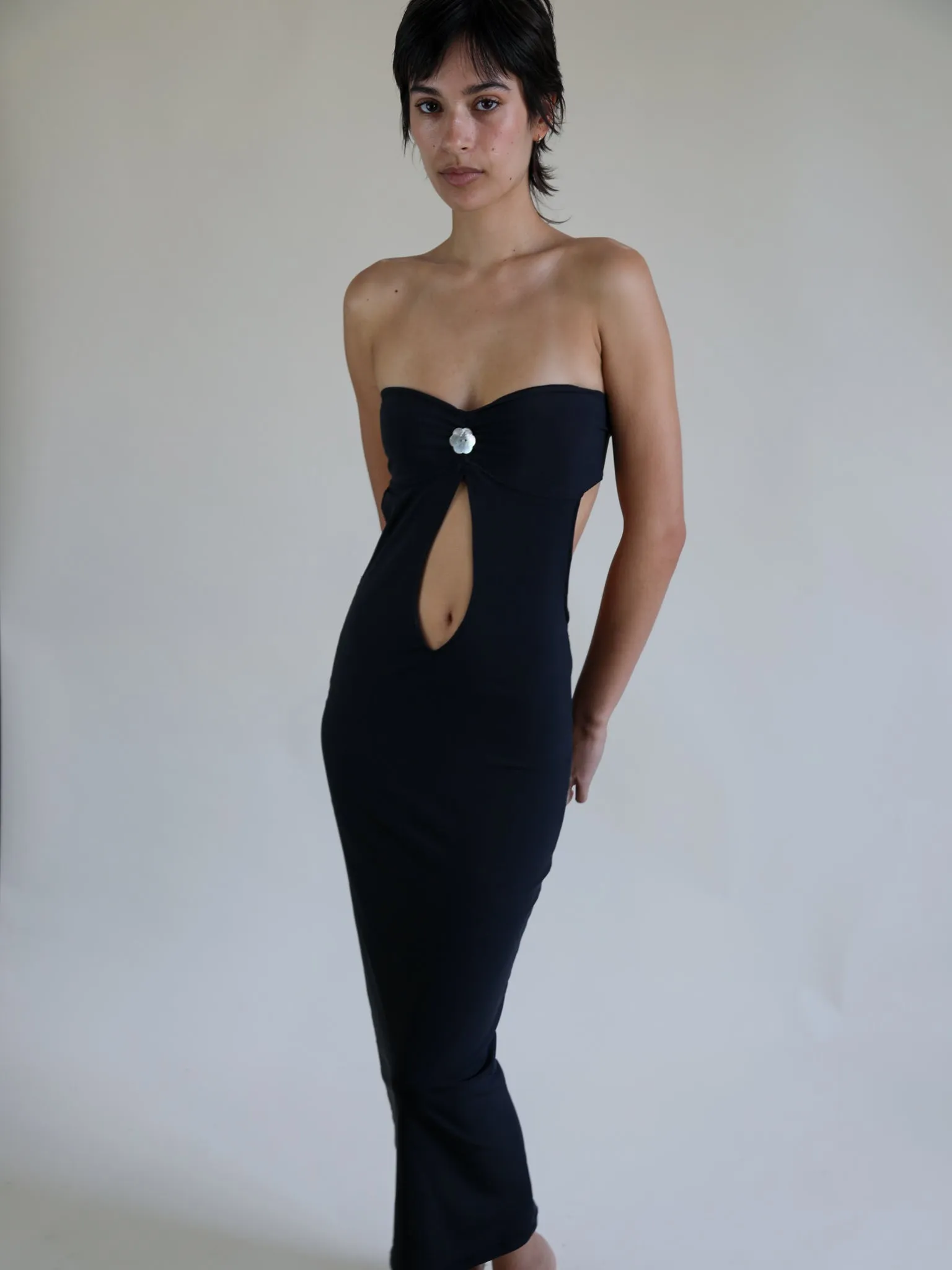 LONG FLOWER DRESS   RECYCLED