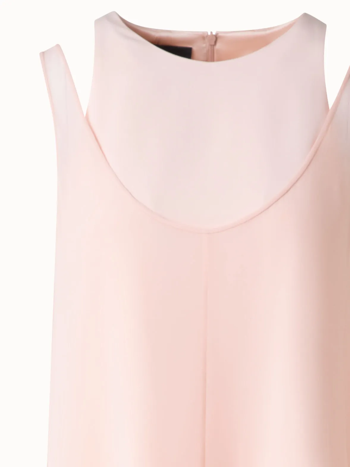 Long Silk Gown with Silk Georgette Overlayer