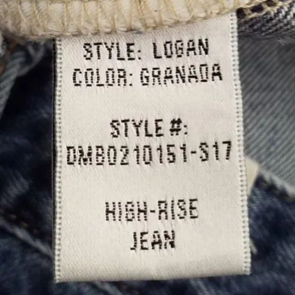 Lovers   Friends Denim Womens Logan High Rise Tapered Jean Embordered Blue Sz 25