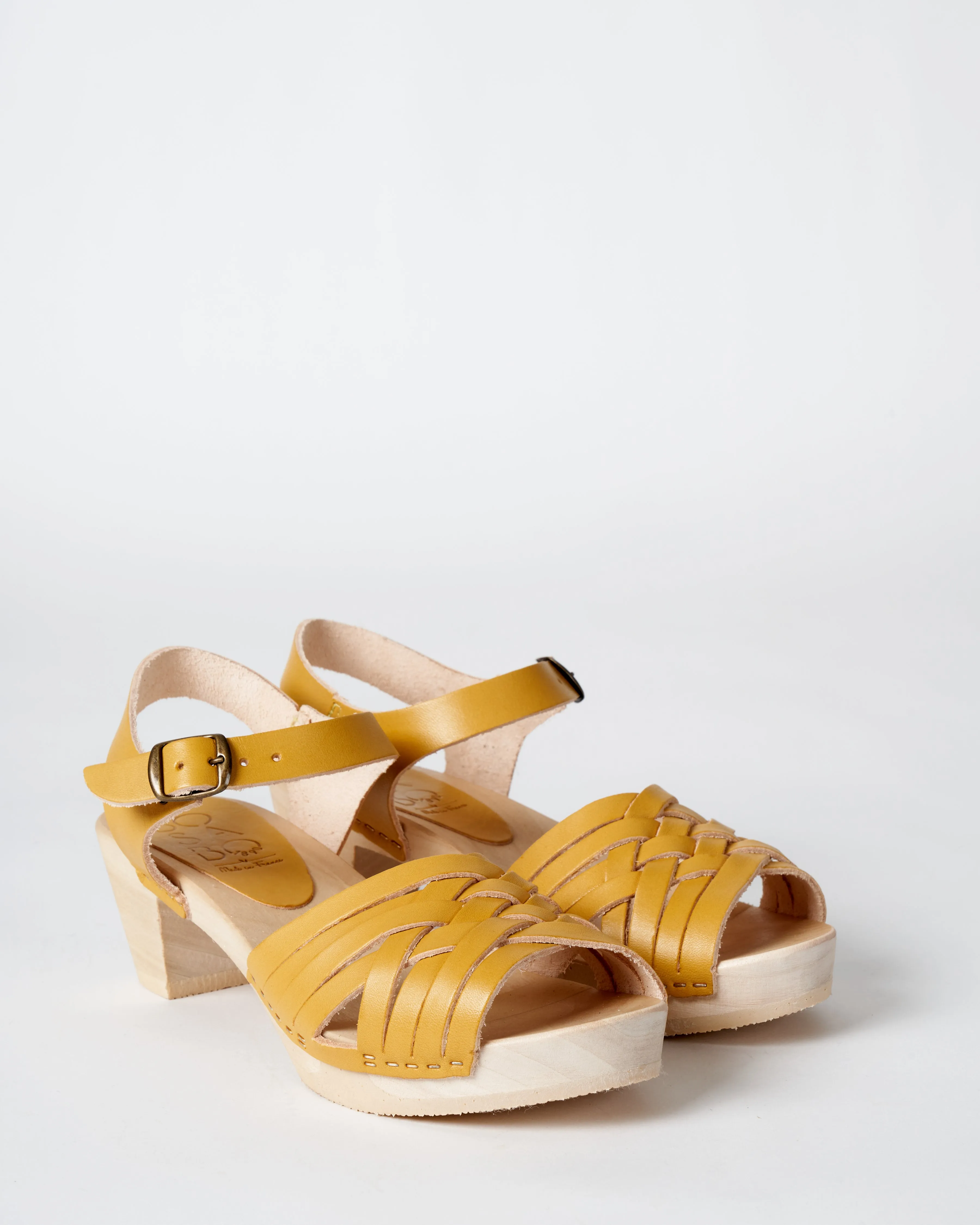 low heel clog - vegetal dyed leather juane