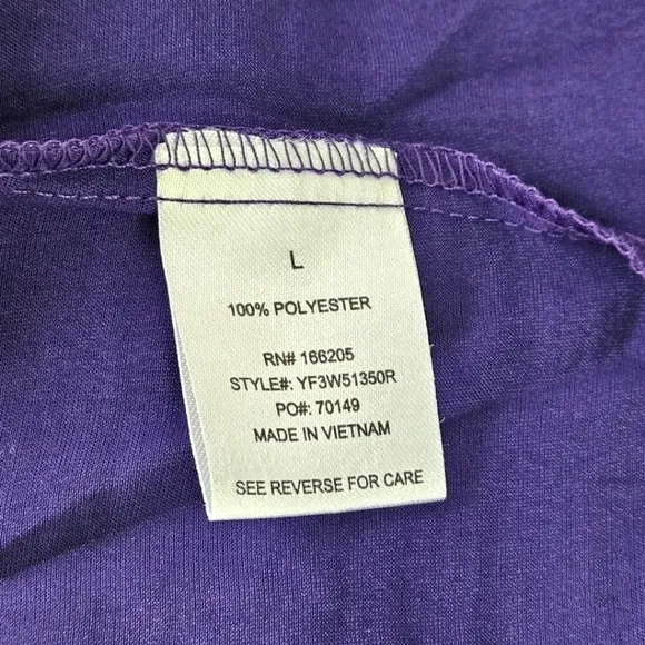 Lucky Brand Satin Ruffle V Neck Dress in Parachute Purple Size Large NWT