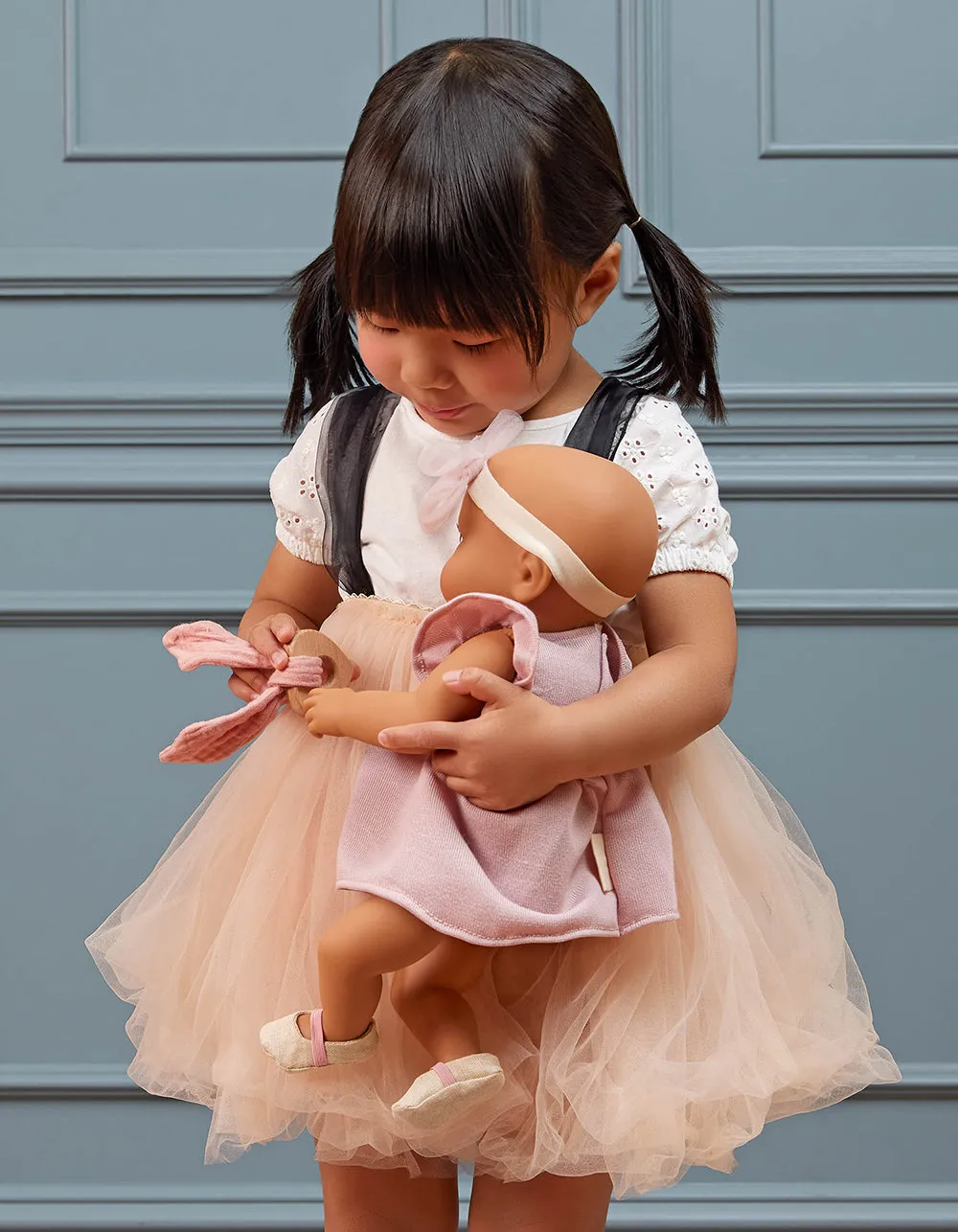 Lullababy 14" Baby Doll Pink Dress Outfit with Shoes