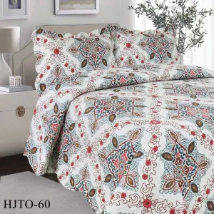 Luxury Flat Quilt Set Double 3 Piece HLTO-60