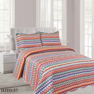 Luxury Flat Quilt Set Queen 3 Piece HLTO-57