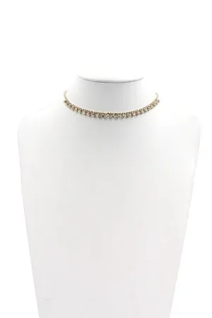 LUXURY GOLD RHINESTONE CHOCKER