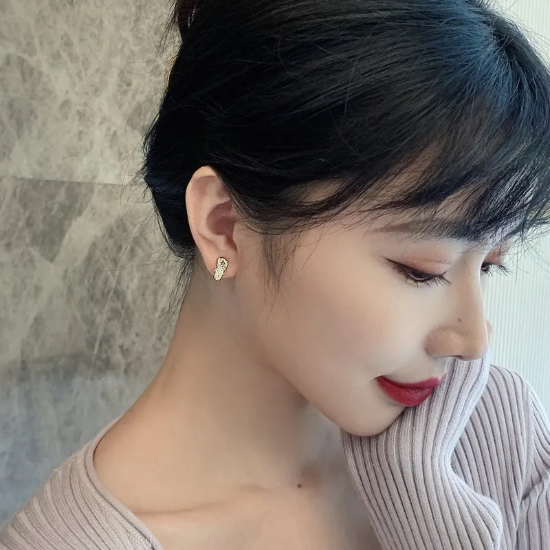 Luxury Gold Shoes Stud Earrings Pendant Necklace For Woman Jewelry