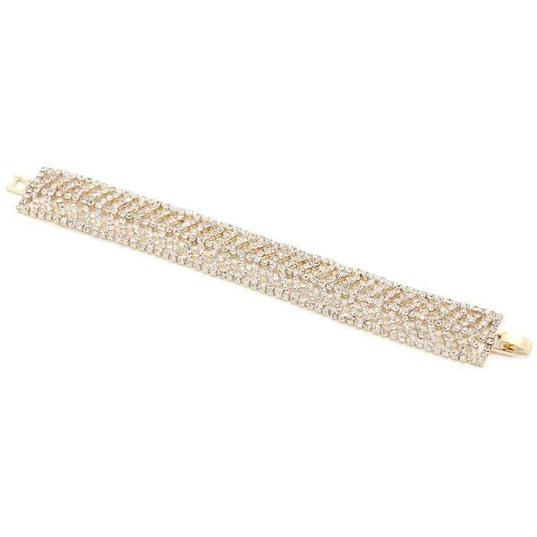 Luxury mesh rhinestone bracelet