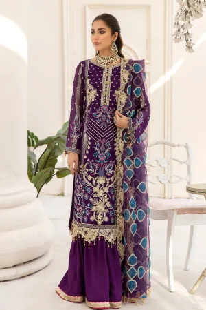 Luxury Purple Embroidered Pakistani Salwar Kameez Dupatta Salwar Suit