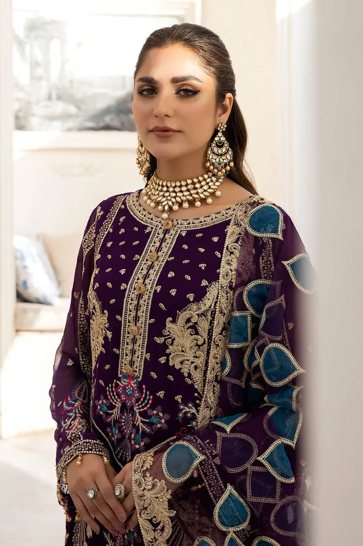 Luxury Purple Embroidered Pakistani Salwar Kameez Dupatta Salwar Suit