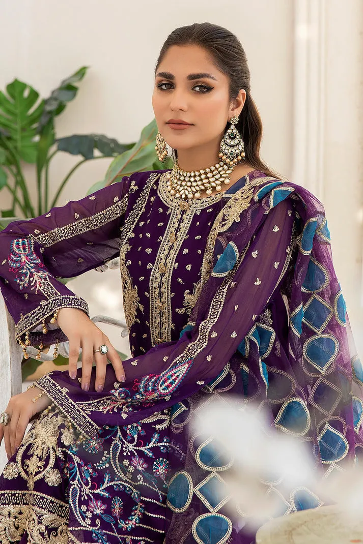 Luxury Purple Embroidered Pakistani Salwar Kameez Dupatta Salwar Suit