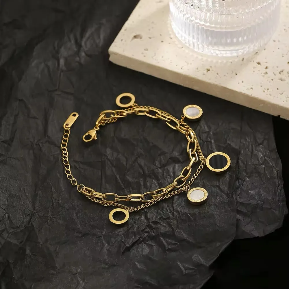 Luxury Roman Numerals Charm Bracelet & Bangles
