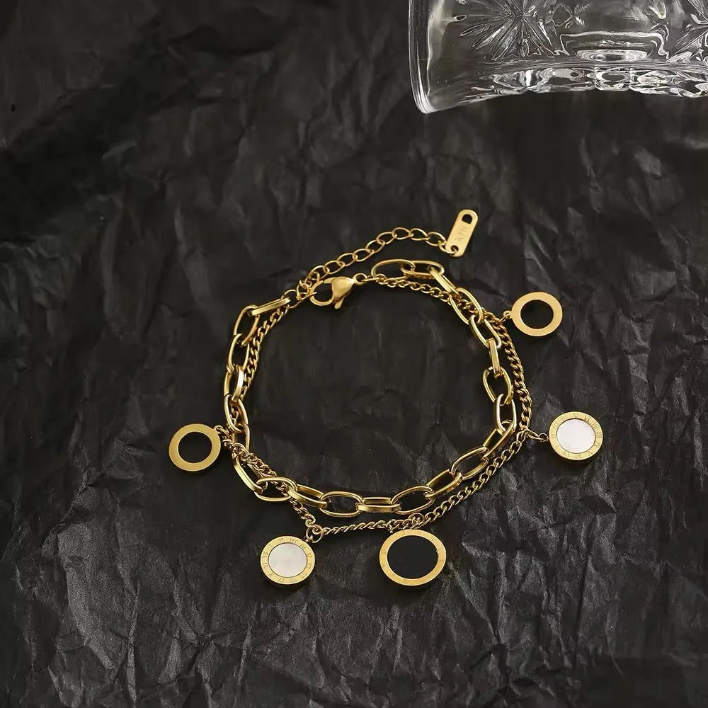 Luxury Roman Numerals Charm Bracelet & Bangles