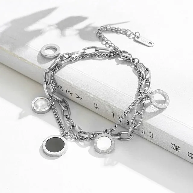 Luxury Roman Numerals Charm Bracelet & Bangles