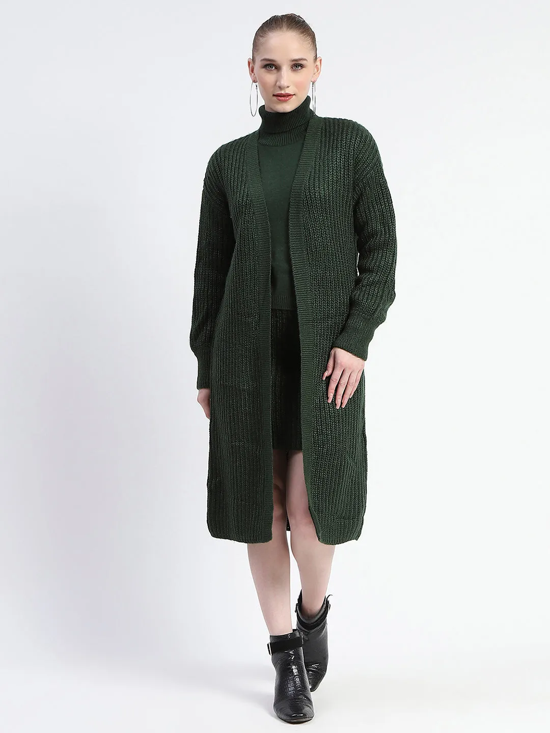 Madame Emerald Green Mini Dress and Shrug Co-ord Set