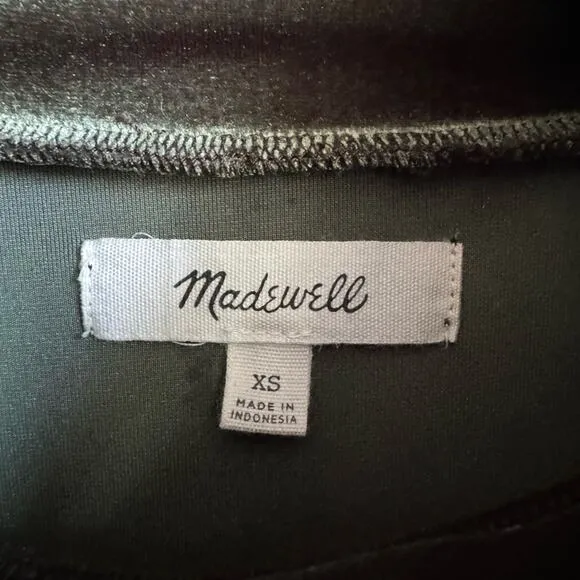 Madewell Velvet High Neck Mini Dress