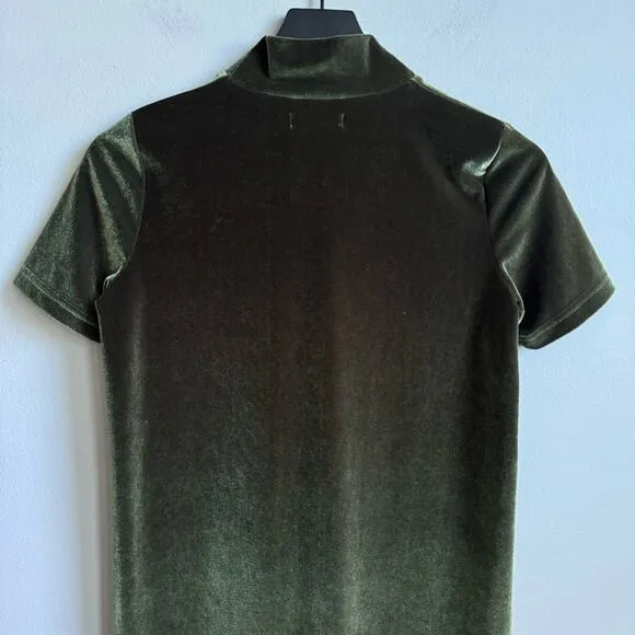 Madewell Velvet High Neck Mini Dress