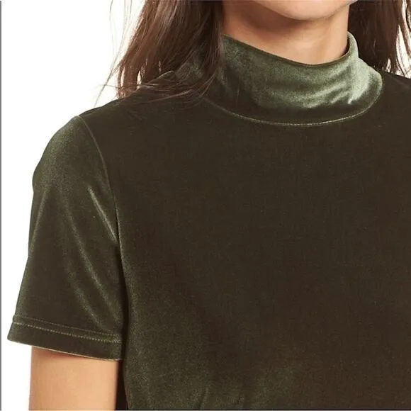 Madewell Velvet High Neck Mini Dress