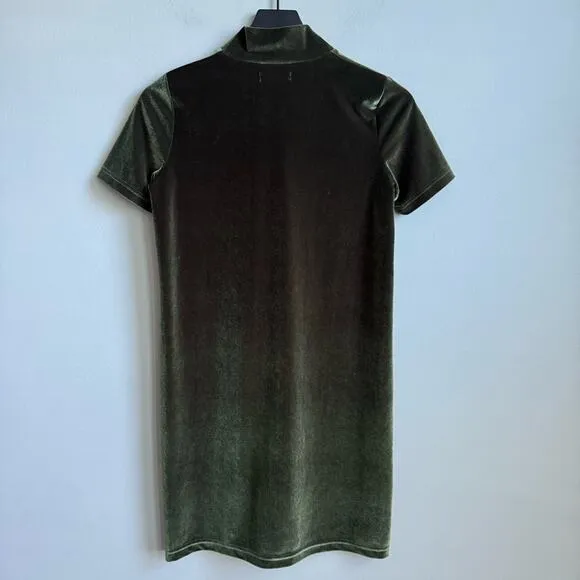 Madewell Velvet High Neck Mini Dress