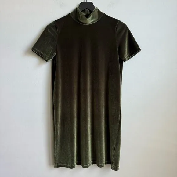 Madewell Velvet High Neck Mini Dress