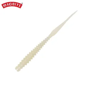 MAGBITE Booty Boost Ajing Soft Plastics 3" - Pearl White Glow