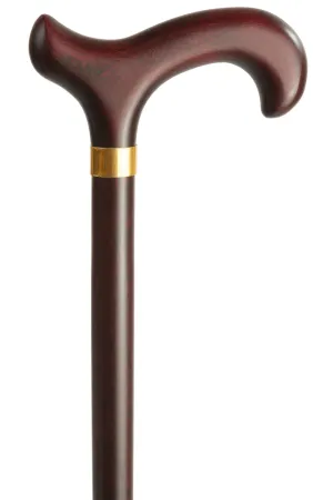 Mahogany Derby Cane Walking Stick
