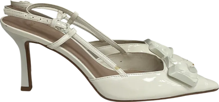 MANGO White Sling Back Heel Shoes UK 6 EU 39 👠