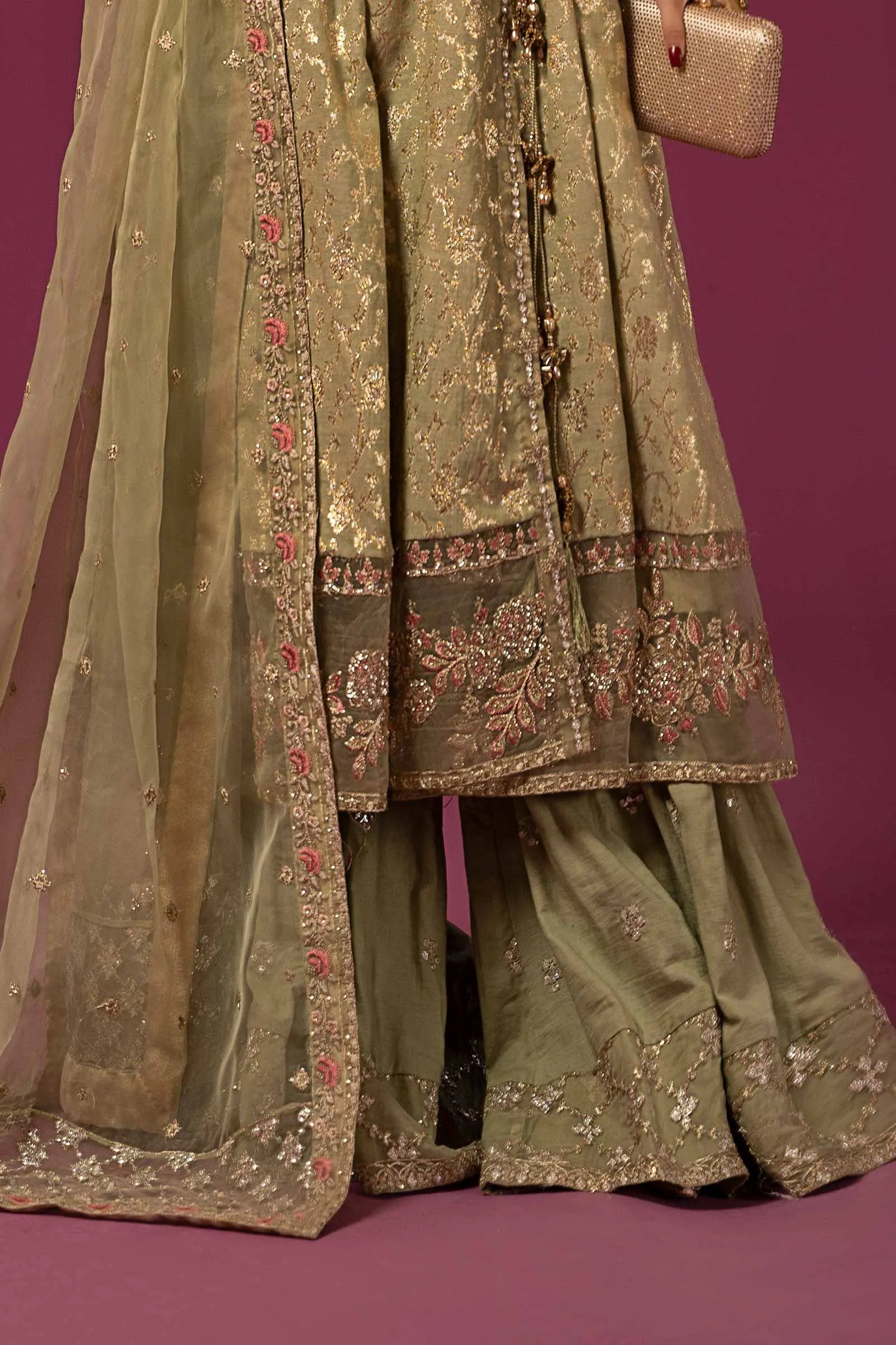 Maria B Luxury Formal Angrakha Trousers Pakistani Party Dress
