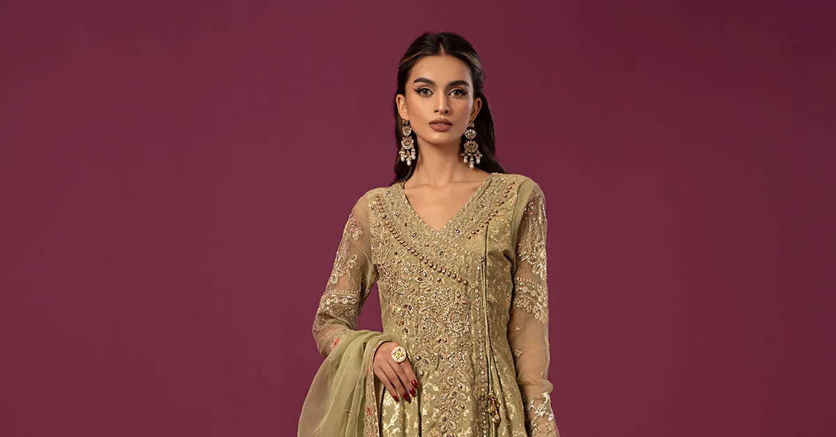 Maria B Luxury Formal Angrakha Trousers Pakistani Party Dress