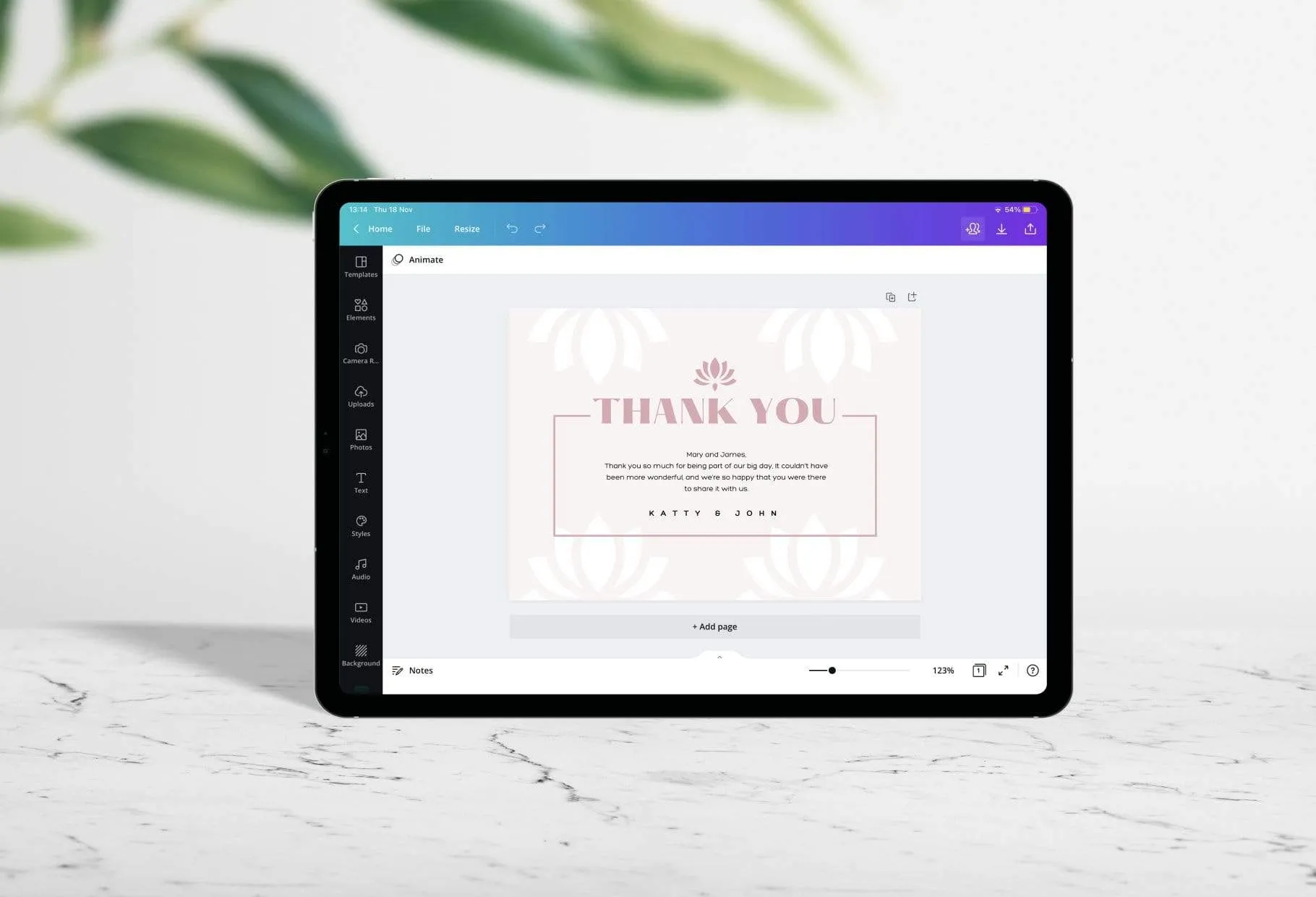 Marie Printable Thank You Card Packaging Insert Note Canva Template