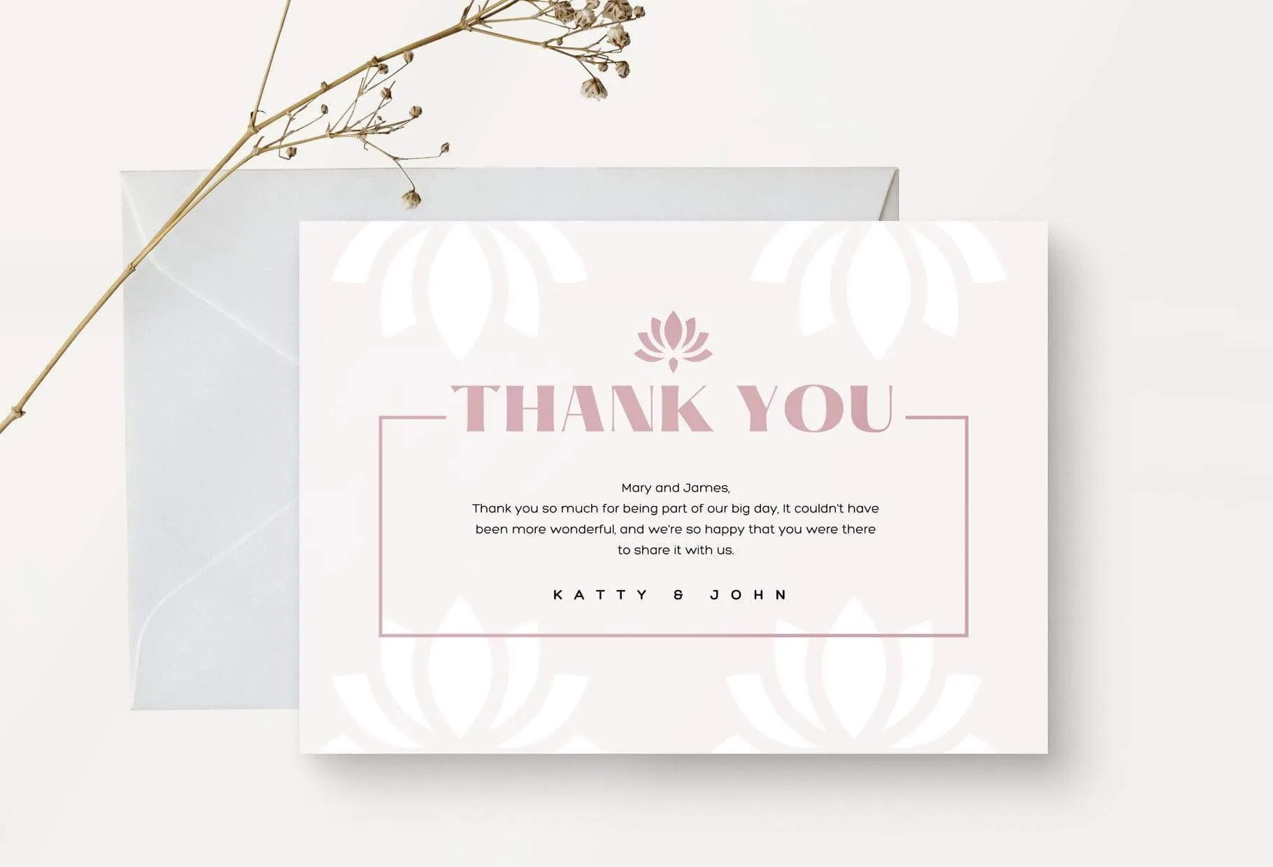 Marie Printable Thank You Card Packaging Insert Note Canva Template