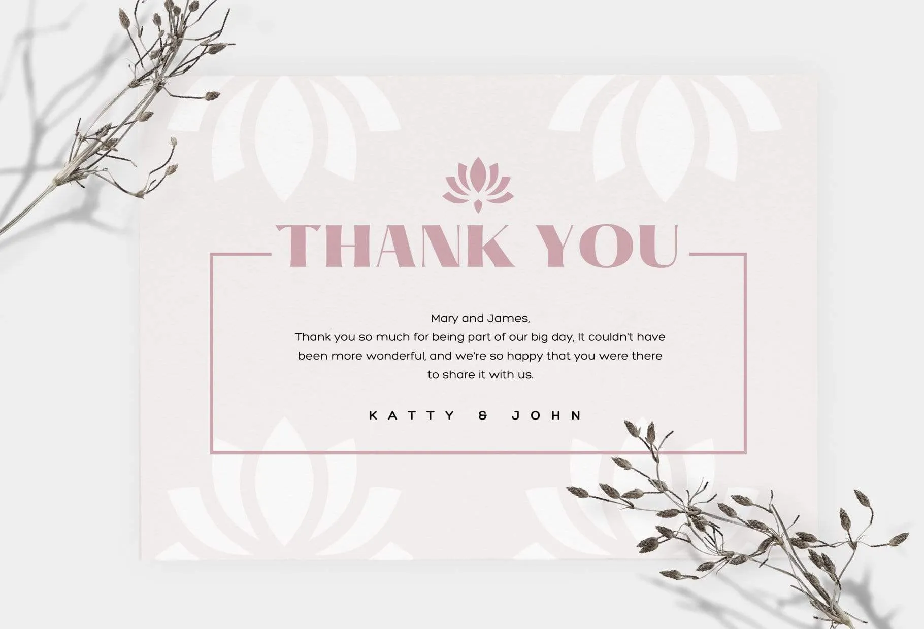 Marie Printable Thank You Card Packaging Insert Note Canva Template