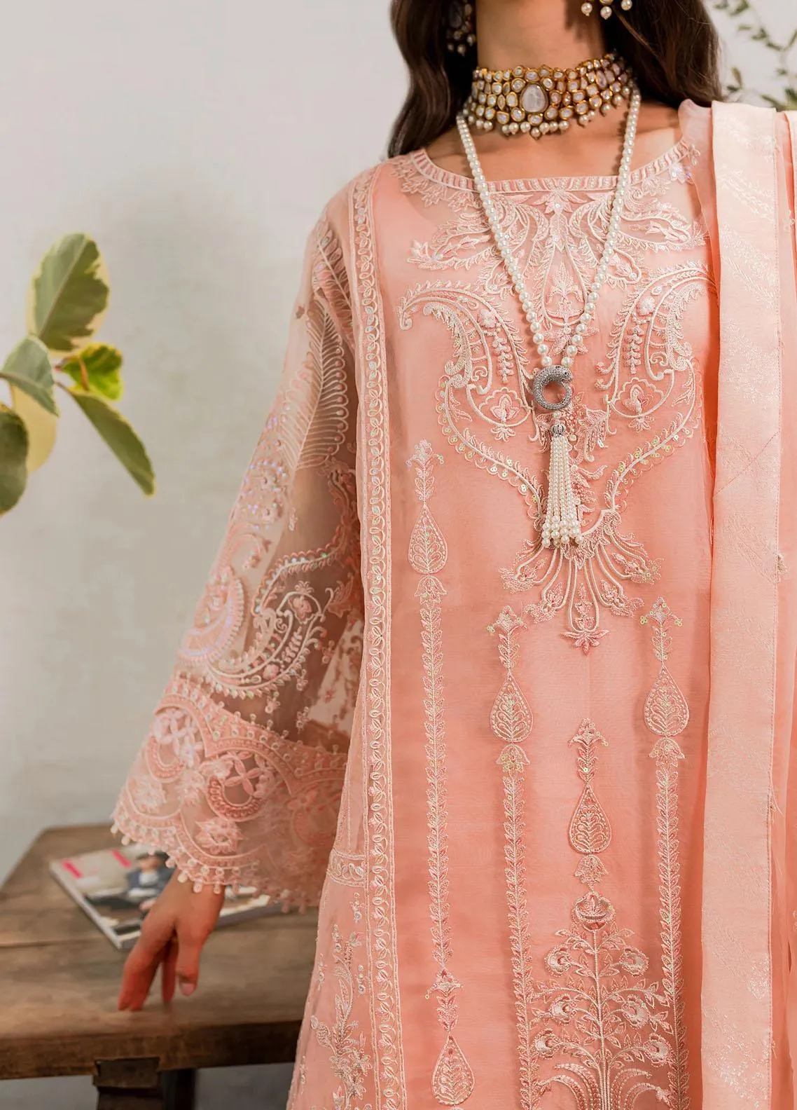 MARYUM & MARIA | SORINA - Luxury Formal | PEACH PARFAIT (MW23-505)