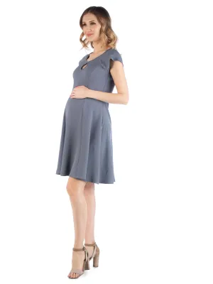 Maternity Dress with Keyhole Neck