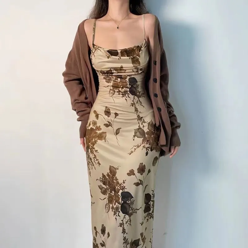 Mature oil painting dress-D453 | Inspanda