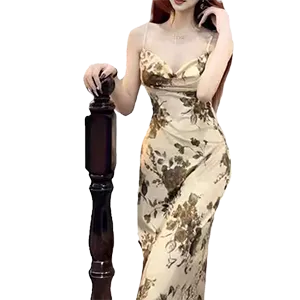Mature oil painting dress-D453 | Inspanda