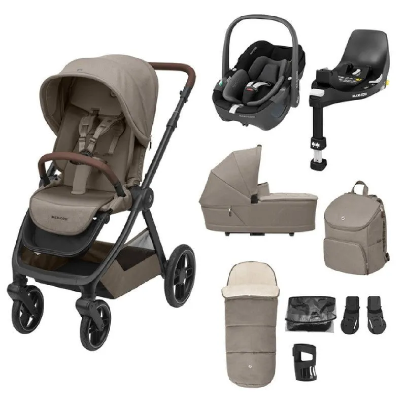 Maxi-Cosi Oxford 9pc Complete 360 Travel System - Truffle