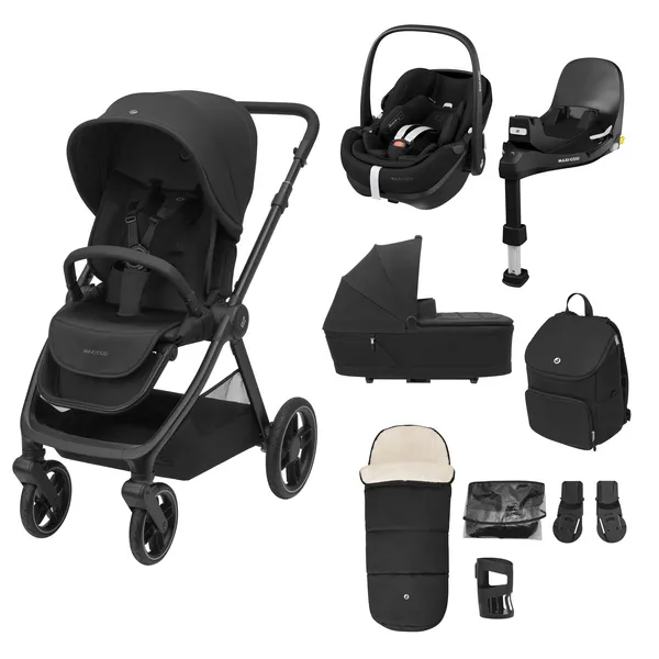 Maxi-Cosi Oxford 9pc Premium 360 Pro V2 Bundle in Black