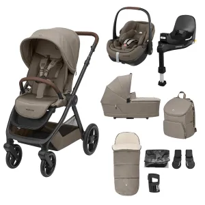 Maxi-Cosi Oxford 9pc Premium 360 Pro V2 Bundle in Truffle