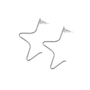 Medium 1/2 Star Earrings