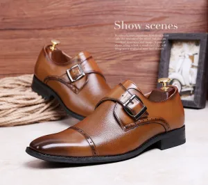 Men's Buckle Business Dress Shoes Up To Size 10.5