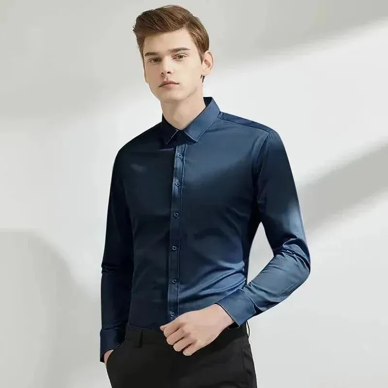 Men's Long-Sleeve Non-Iron Business Shirt