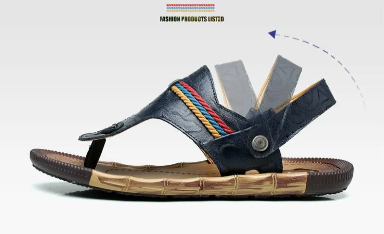 Men's Luxury Leather Sandals Up To Size 12
