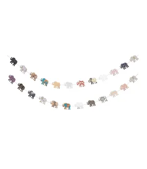 Metallic Cotton Elephant Garland