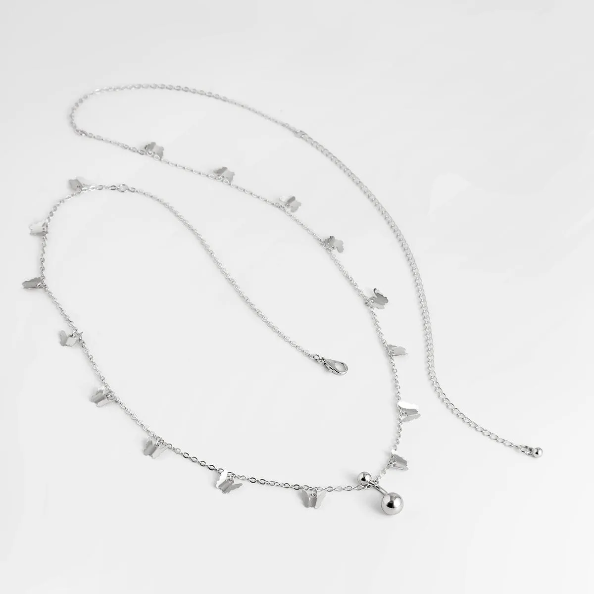 Minimalist Butterfly Tassel Navel Piercing Belly Chain