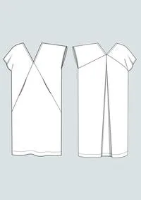 Minimalist Kaftan Dress Pattern XS-3XL -- The Assembly Line Patterns