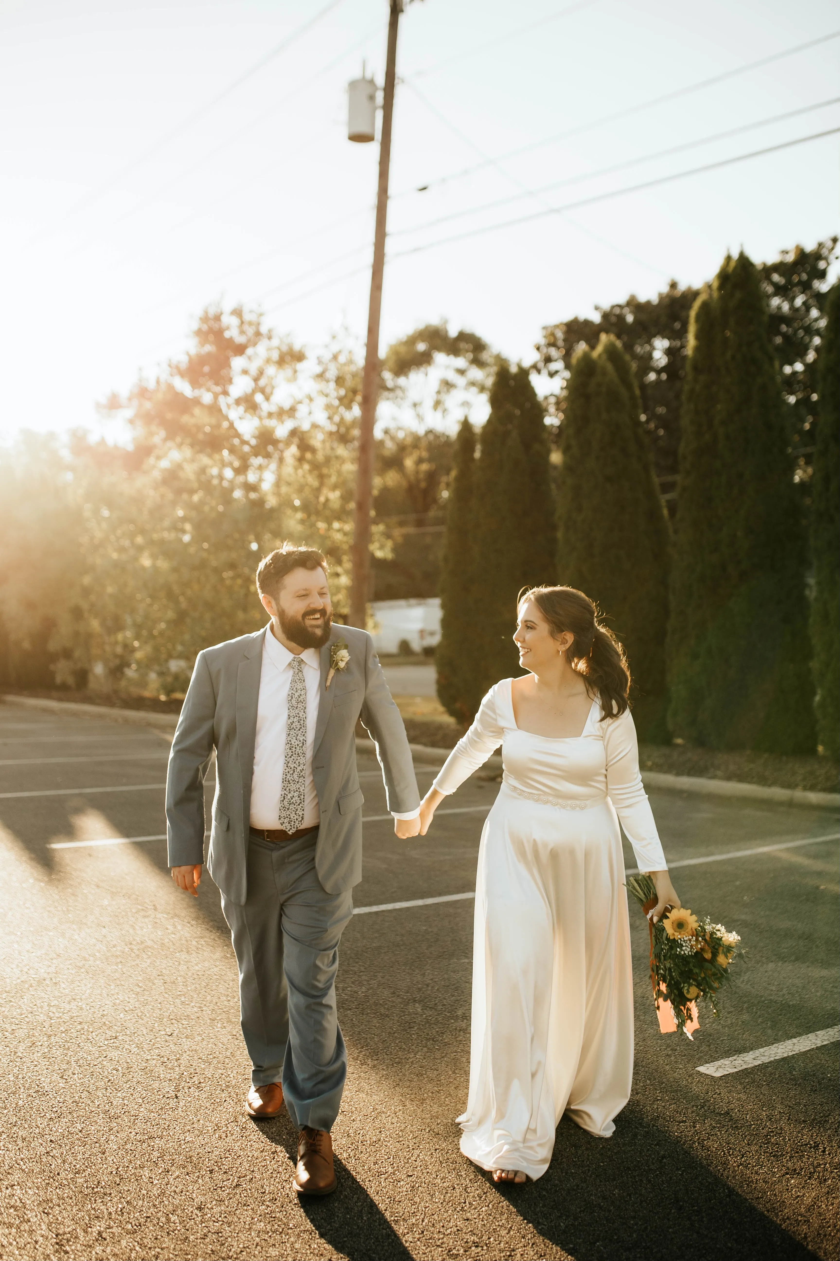 Minimalist Satin Wedding Dress #1351